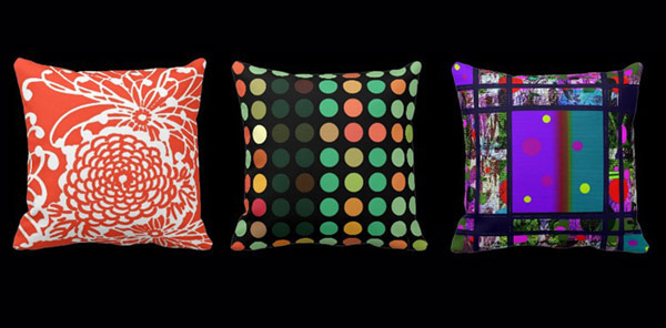 Abstract Retro Throw Pillows