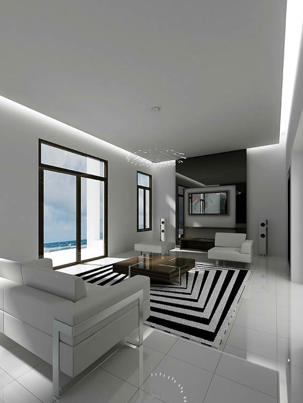 20 Modern Contemporary Black and White Living Rooms | Home Design Lover