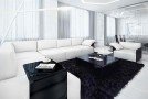 contemporary black and white living rooms