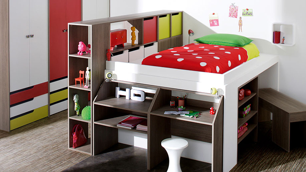 raised bunk bed