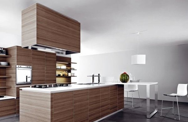 contemporary kitchens wood