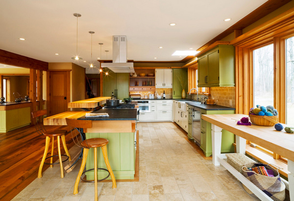 green kitchen designs