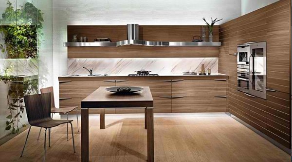 20 Sleek and Natural Modern Wooden Kitchen Designs | Home Design Lover