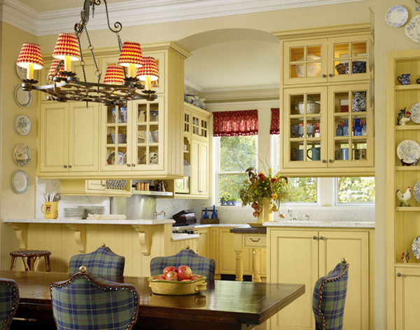 traditional yellow kitchen