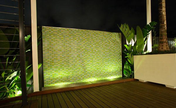 modern water feature