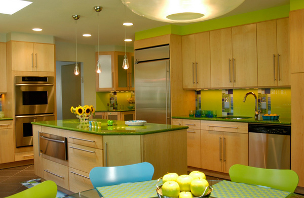 15 Amazingly Homey Green Kitchen Designs | Home Design Lover