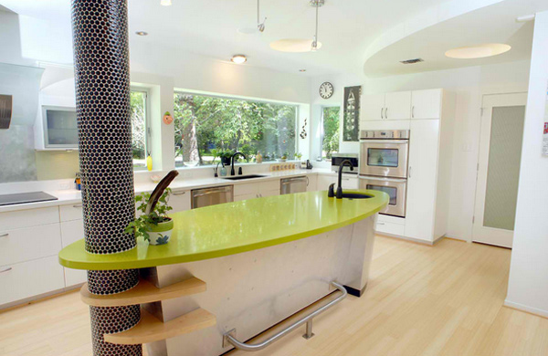 olive green countertop