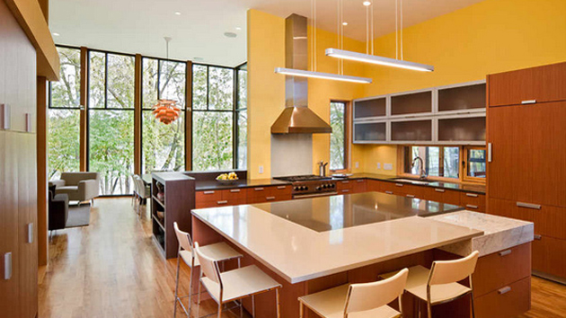 yellow modular kitchen ideas