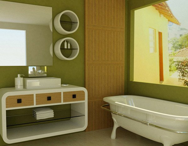 Green Bathroom Designs