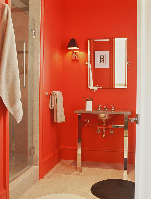 15 Stunningly Hot Red Bathroom Designs Home Design Lover