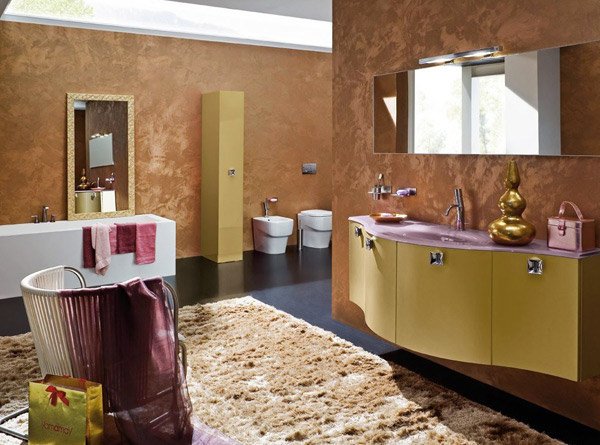 Brown Bathroom design