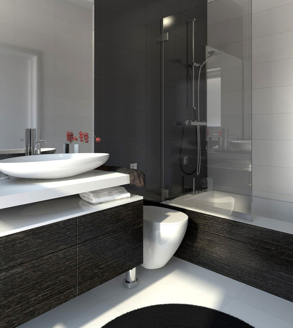 20 Eye Catching and Luxurious Black and White Bathrooms ...