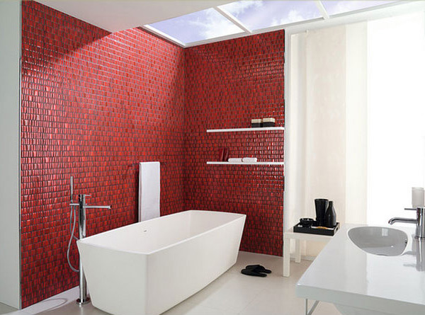 15 Stunningly Hot Red Bathroom Designs Home Design Lover