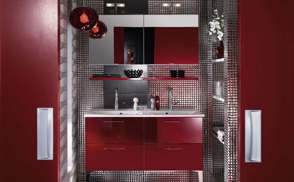 15 Stunningly Hot Red Bathroom Designs Home Design Lover