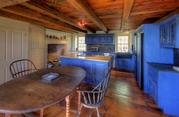 blue kitchens