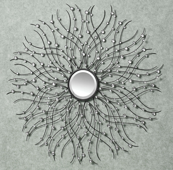 Jewel Drops Mirrored Metal Wall Sculpture