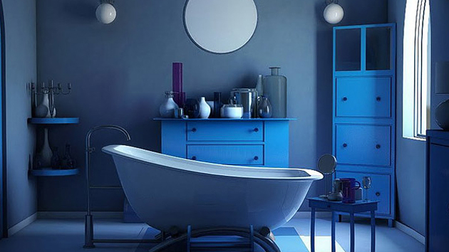 a cool blue bathroom designs