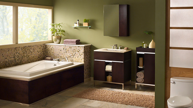 18 Relaxing and Fresh Green Bathroom Designs  Home Design Lover