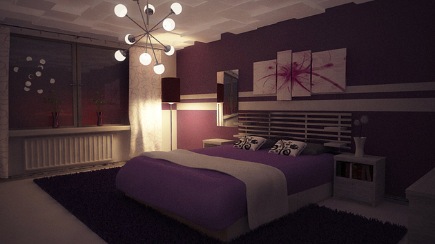 purple bedroom designs collections