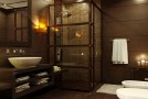 a wooden bathroom designs