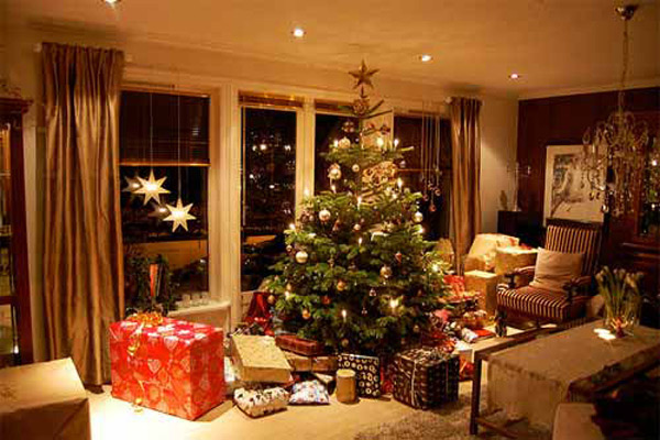 large christmas tree living room