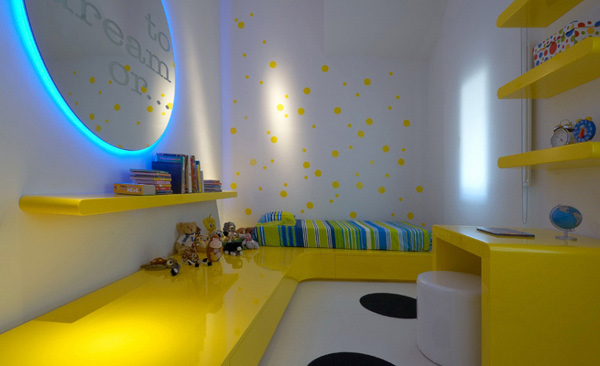 Yellow Blue Bedroom