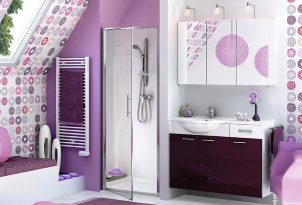 lavender shower area