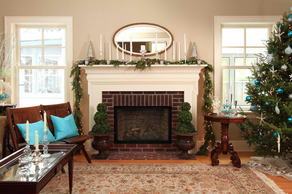 christmas fireplace designs