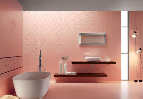 modern pink bathroom