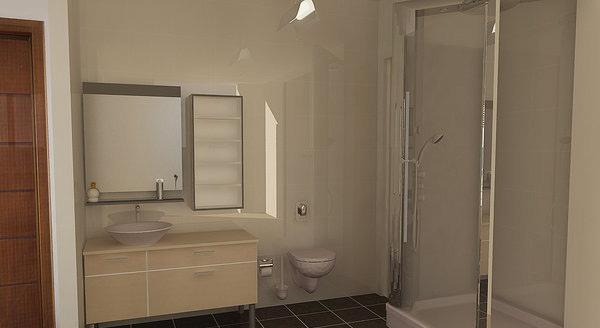 beige small bathroom