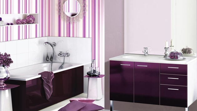 15 Majestically Pleasing Purple  and Lavender Bathroom  