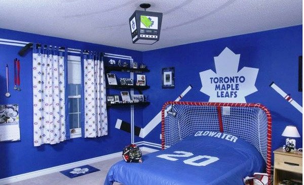 Hockey Themed Bedroom