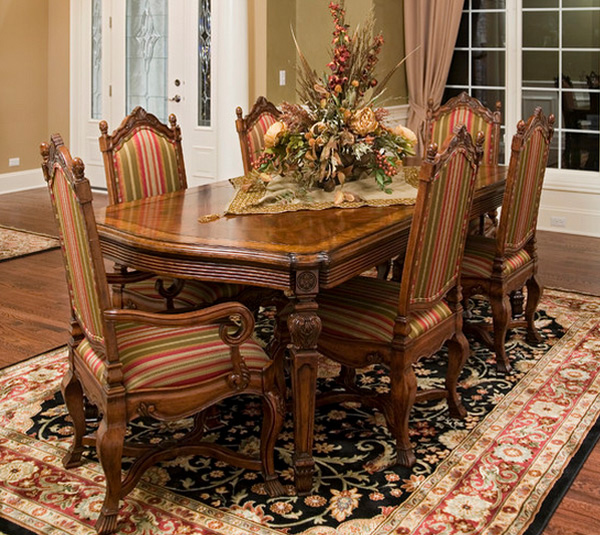 Dining Room Ideas Traditional - Before After Traditional Dining Room And Living Room Makeover : Include family pieces stained wood is the most popular finish for dining tables.