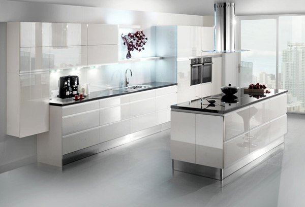 17 White  and Simple High Gloss  Kitchen  Designs  Home 