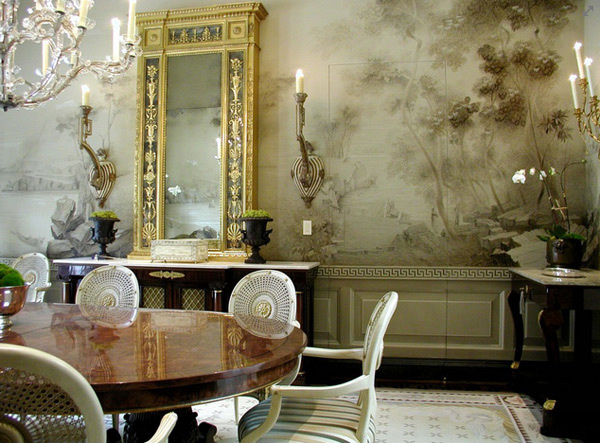 20 Conventional Dining Rooms With Wallpaper Murals Home Design Lover