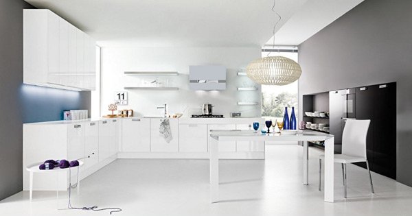 white gloss kitchen