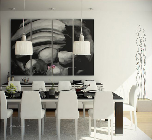 White Dining Area