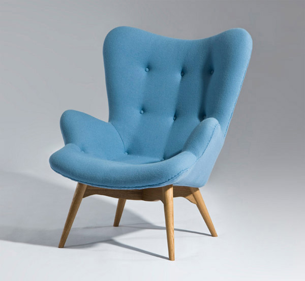 blue comfy chair