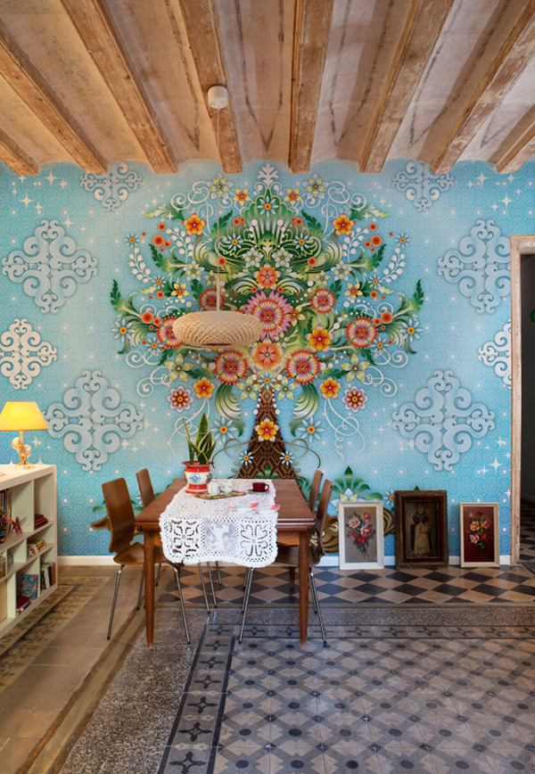 20 Conventional Dining Rooms With Wallpaper Murals Home Design Lover