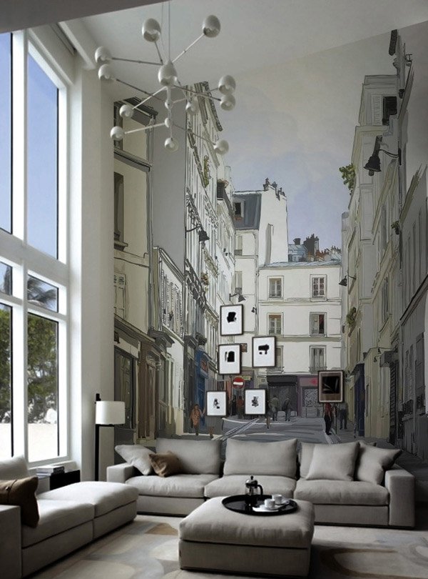 15 Living Rooms With Interesting Mural Wallpapers Home Design Lover