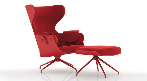 red lounge chair