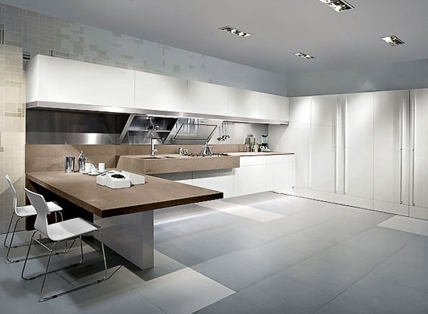 17 White and Simple High Gloss Kitchen Designs | Home Design Lover