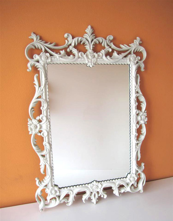 Vintage White Mirror