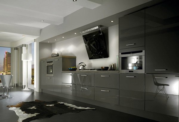 15 Black and  Gray  High Gloss Kitchen  Designs Home Design 