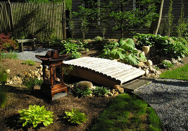 wooden Japanese bridge