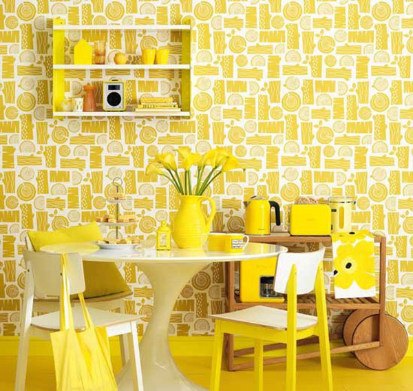 Retro Yellow Dining Room