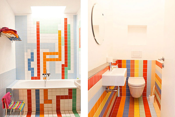 15 Lively Multi-Colored Bathroom Designs  Home Design Lover