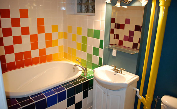 colorful bath ideas