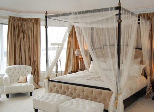 15 Dreamy and Romantic Full Draped Canopy Beds | Home Design Lover