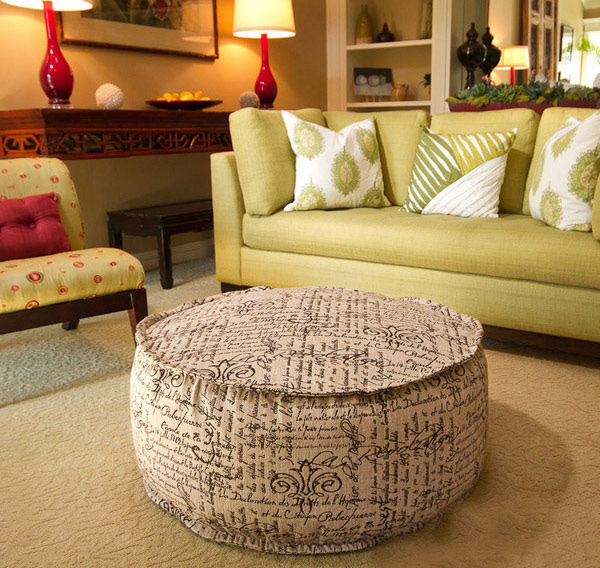 Chocolate Pouf Ottoman